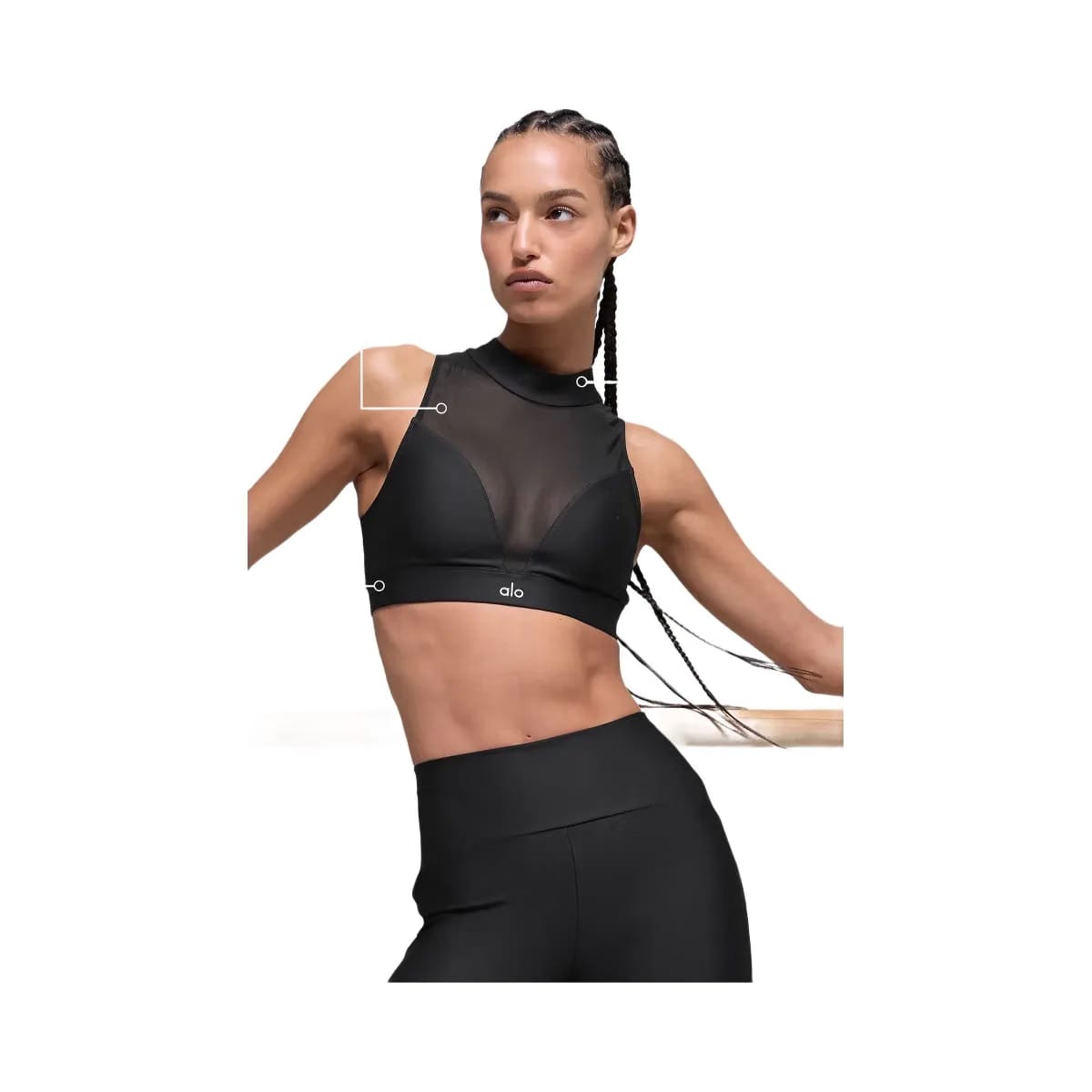 Alo Women's Airlift Mesh Infatuation Bra - Black