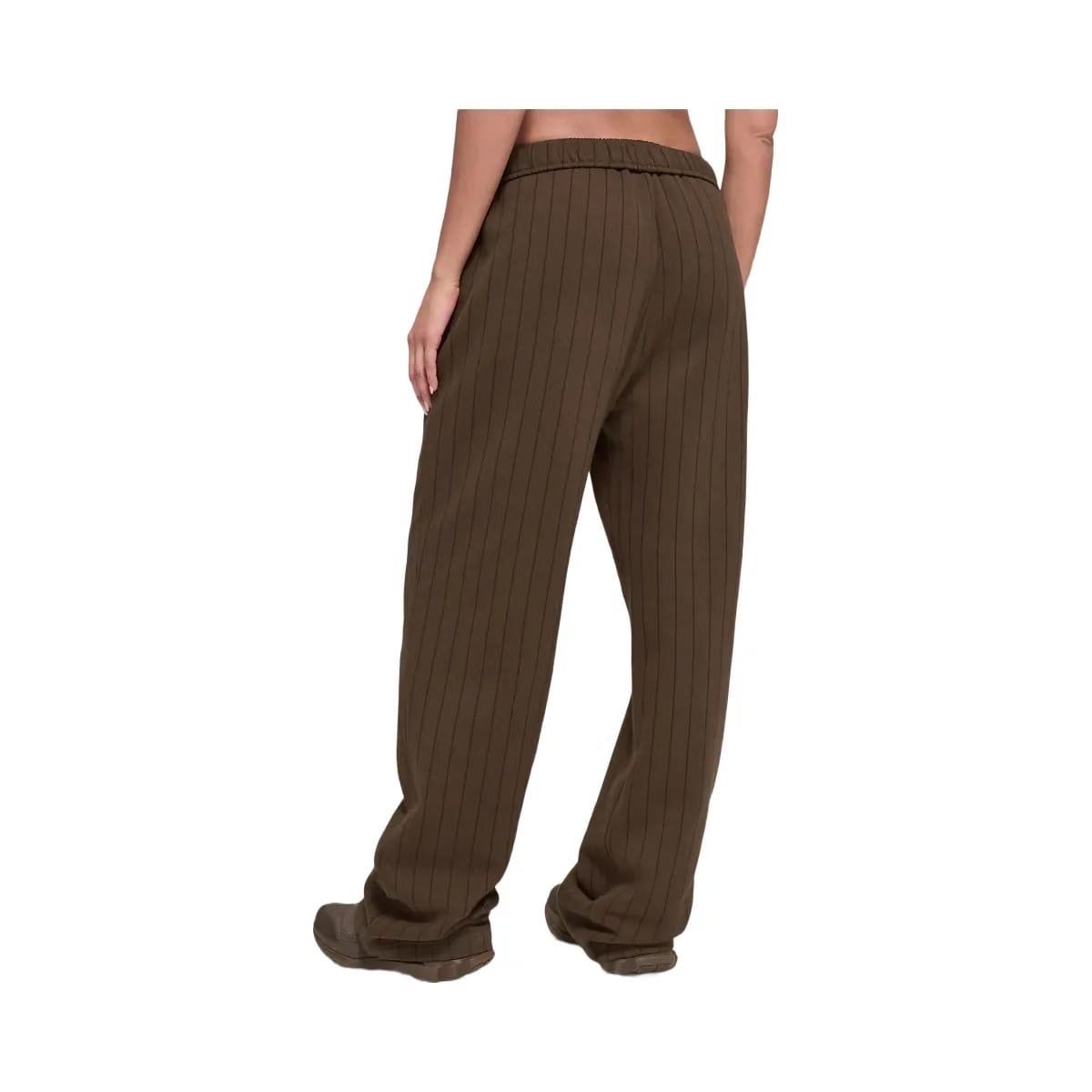 Alo Pinstripe Straight Leg Sweatpant - Espresso Pinstripe
