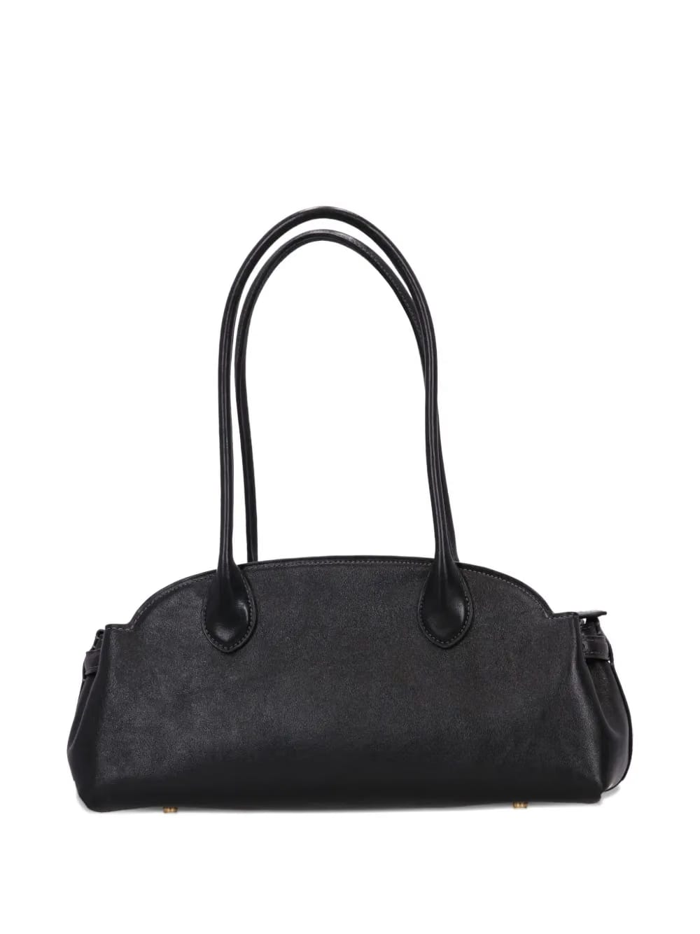 logo-detail leather shoulder bag