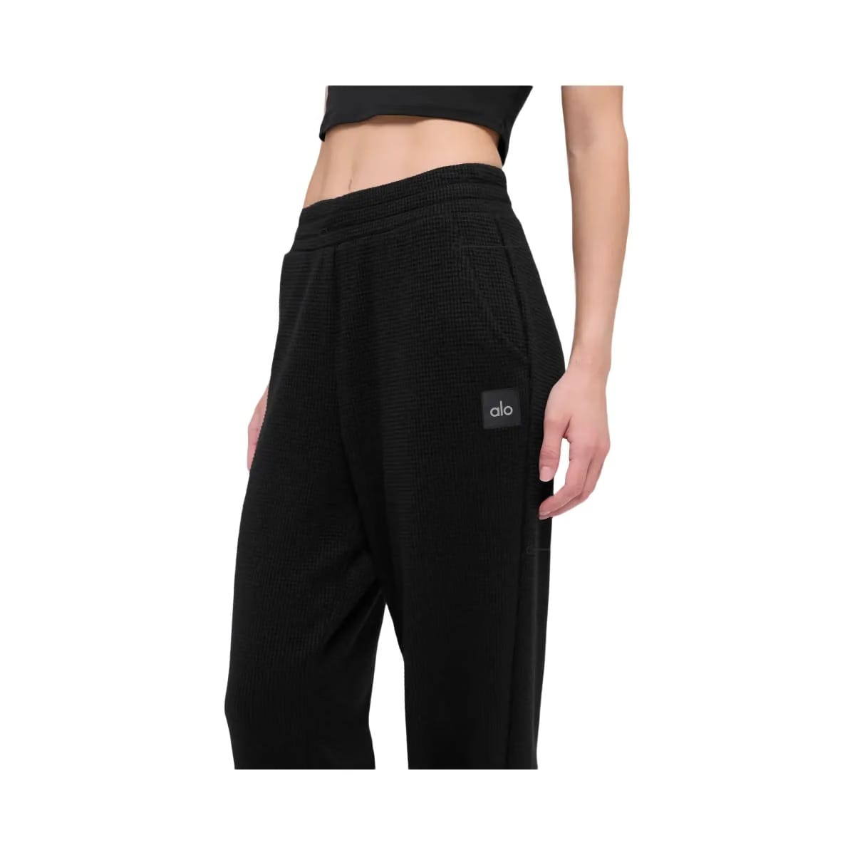 Alo Women's Waffle Weekend Escape Jogger - Black