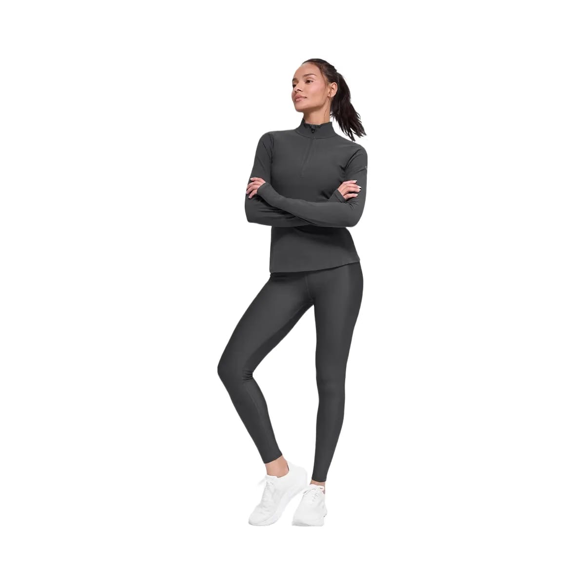 Alo Women's Airlift Winter Warm High-Waist Legging - Anthracite