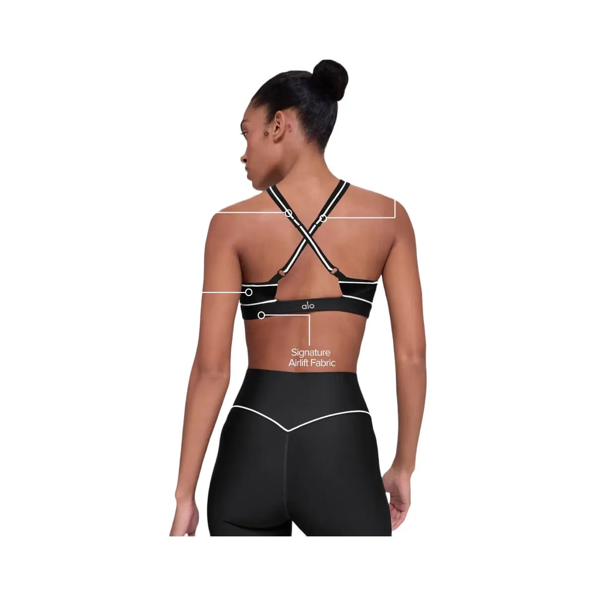 Alo Women's Airlift Haven Bra - Black/White