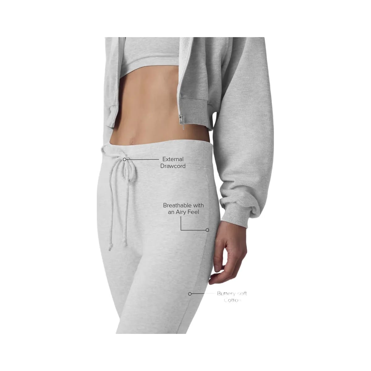 Alo Women's Sway Bootcut Sweatpant - Athletic Heather Grey