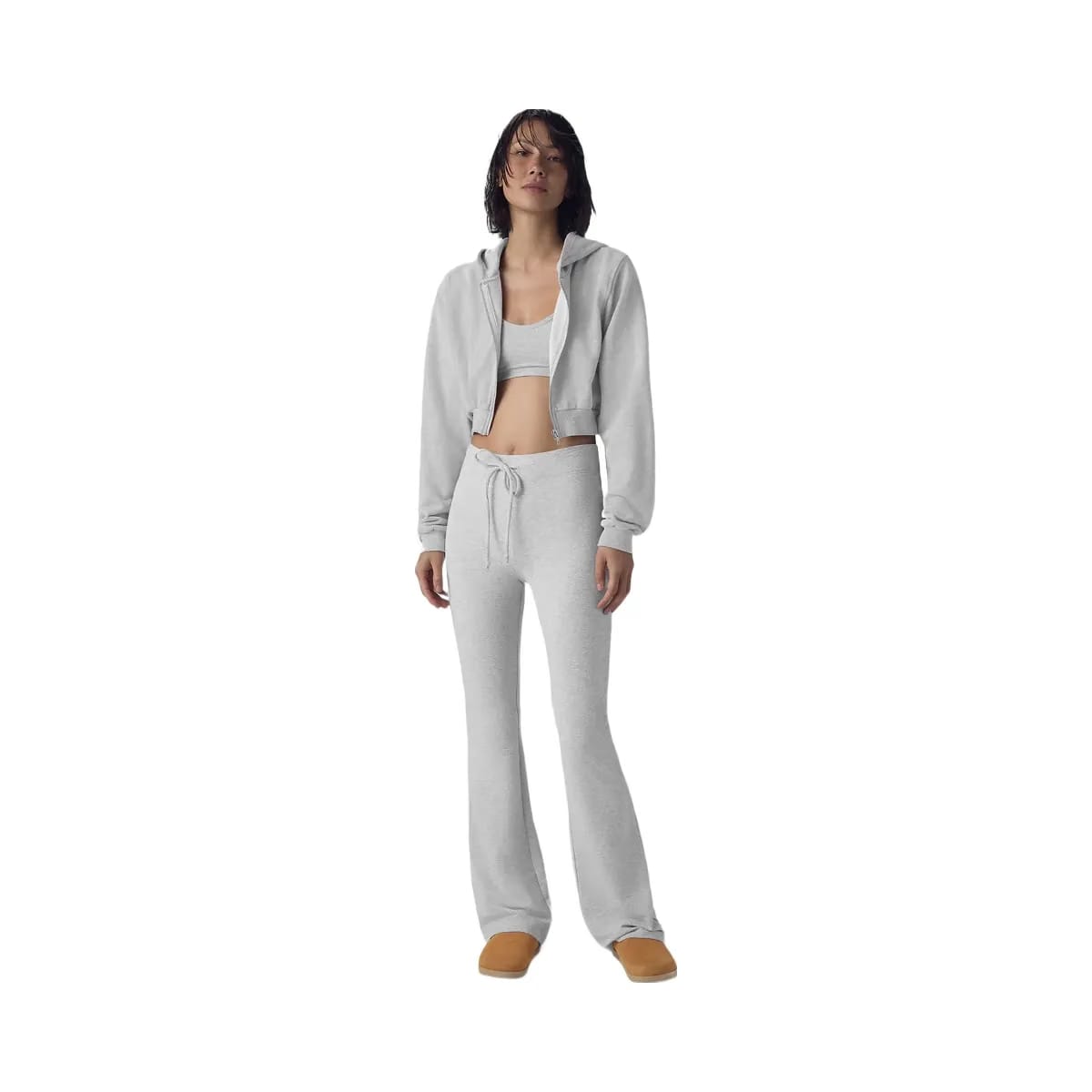 Alo Women's Sway Bootcut Sweatpant - Athletic Heather Grey