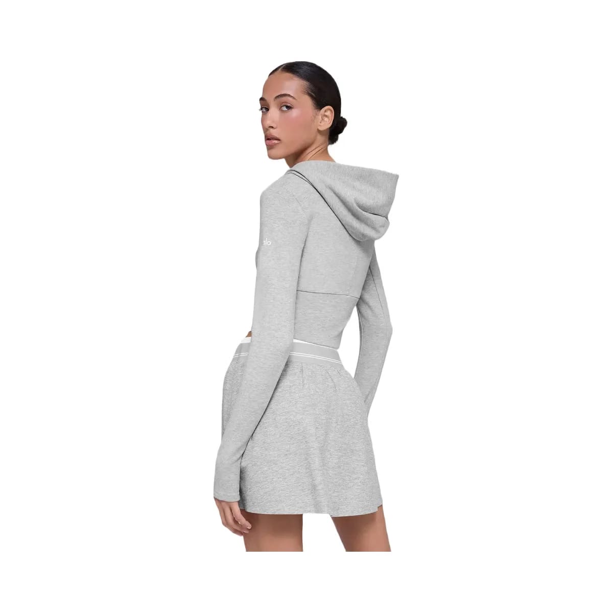 Alo Women's Sway Full Zip Hoodie - Athletic Heather Grey