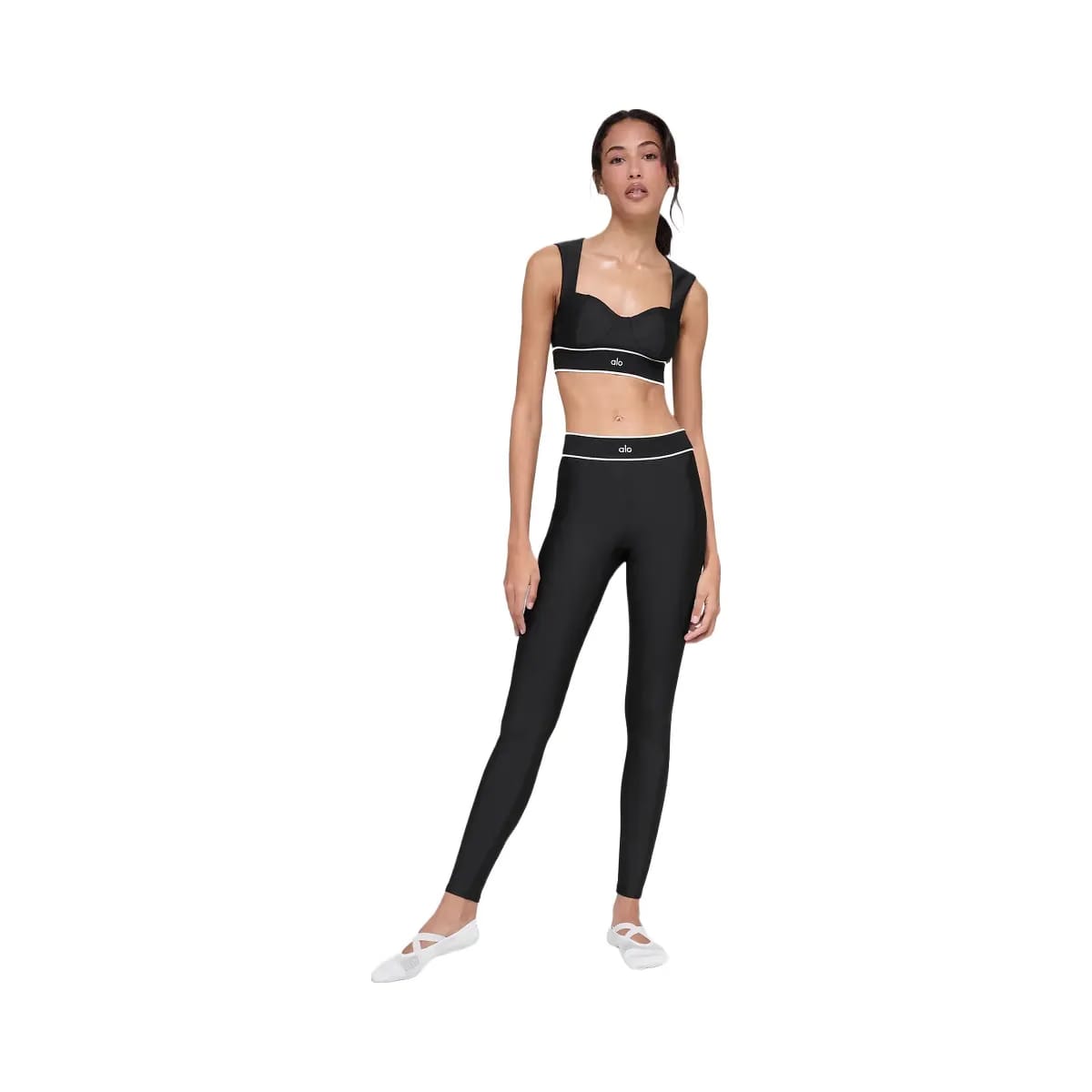 Alo Women's Airlift High-Waist Alignment Legging - Black/White