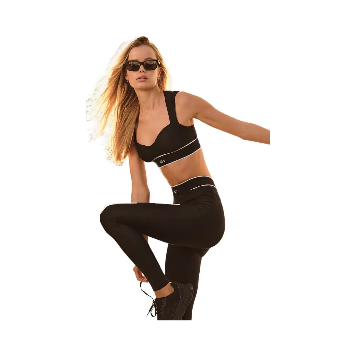 Alo Women's Airlift High-Waist Alignment Legging - Black/White