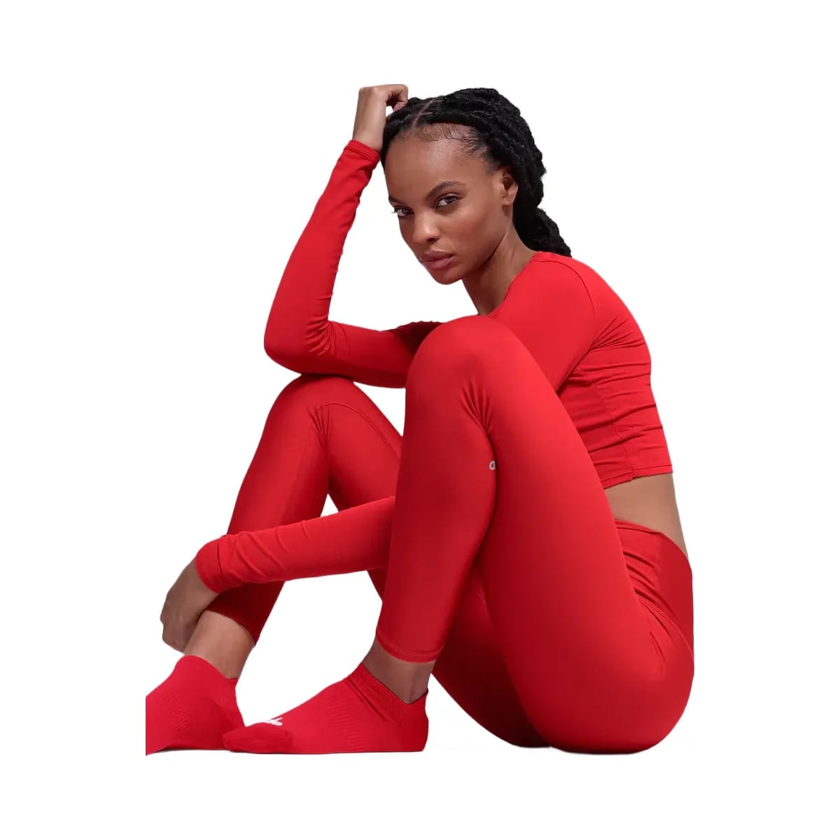 Alo Unisex Performance Tab Sock - Bright Red