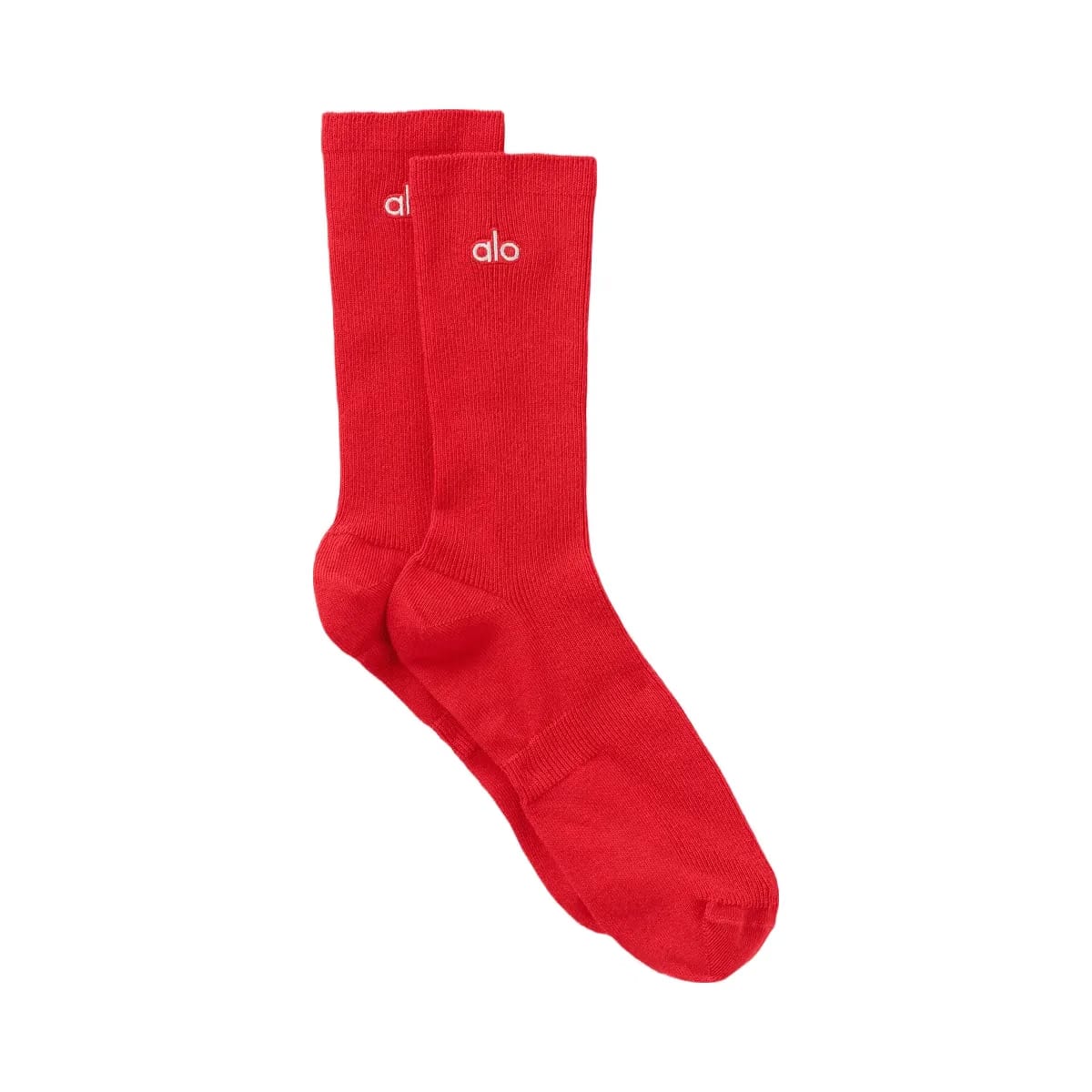 Alo Unisex Half-Crew Understated Sock - Bright Red