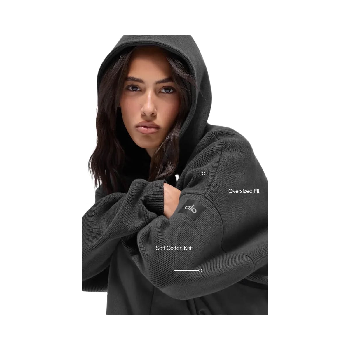Alo Scholar Hooded Sweater - Anthracite