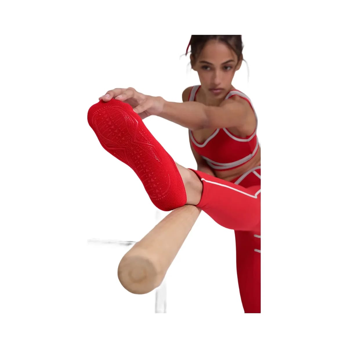 Alo Women's Pivot Barre Sock - Bright Red