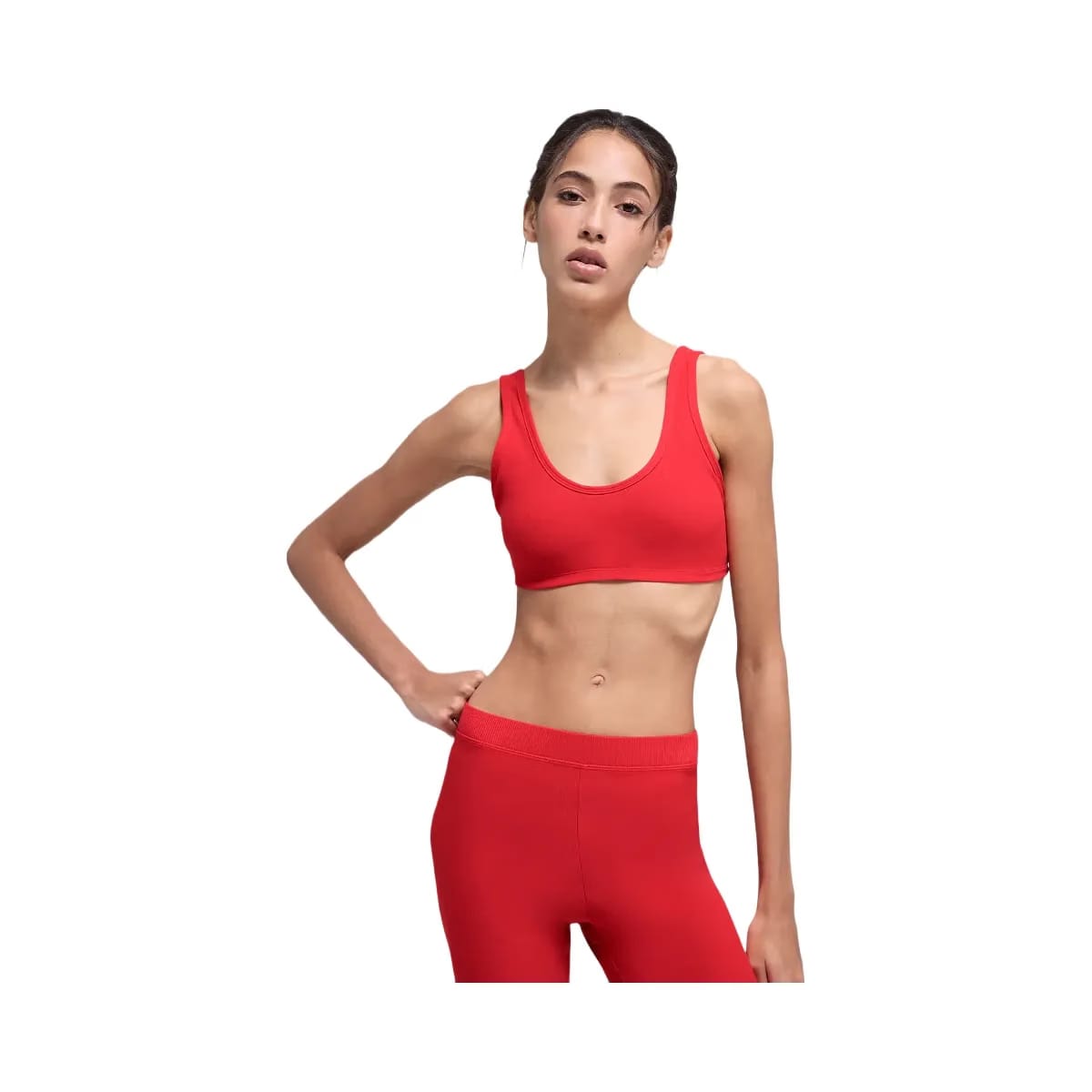 Alo Women's soft Center Stage Bra - Bright Red