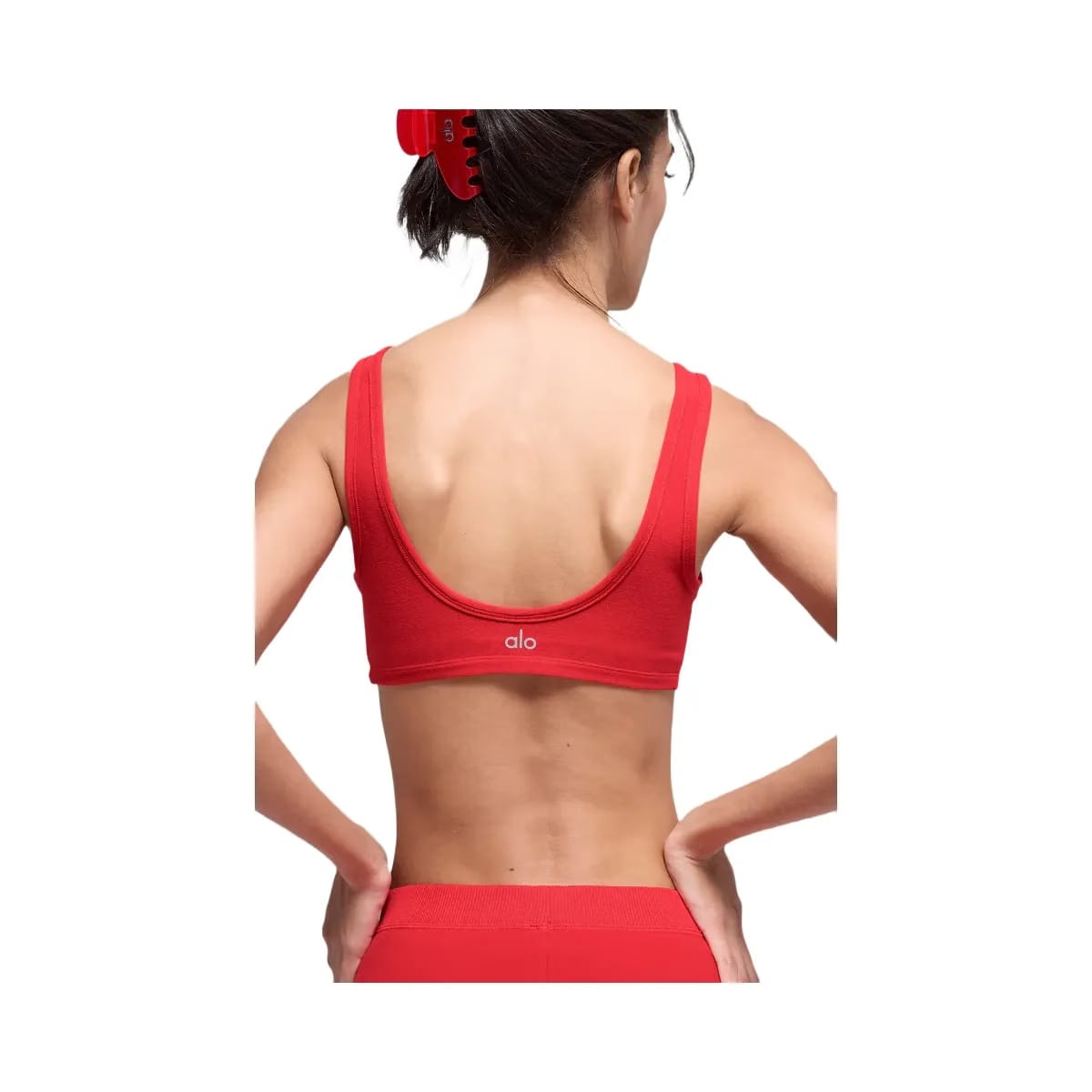 Alo Women's soft Center Stage Bra - Bright Red