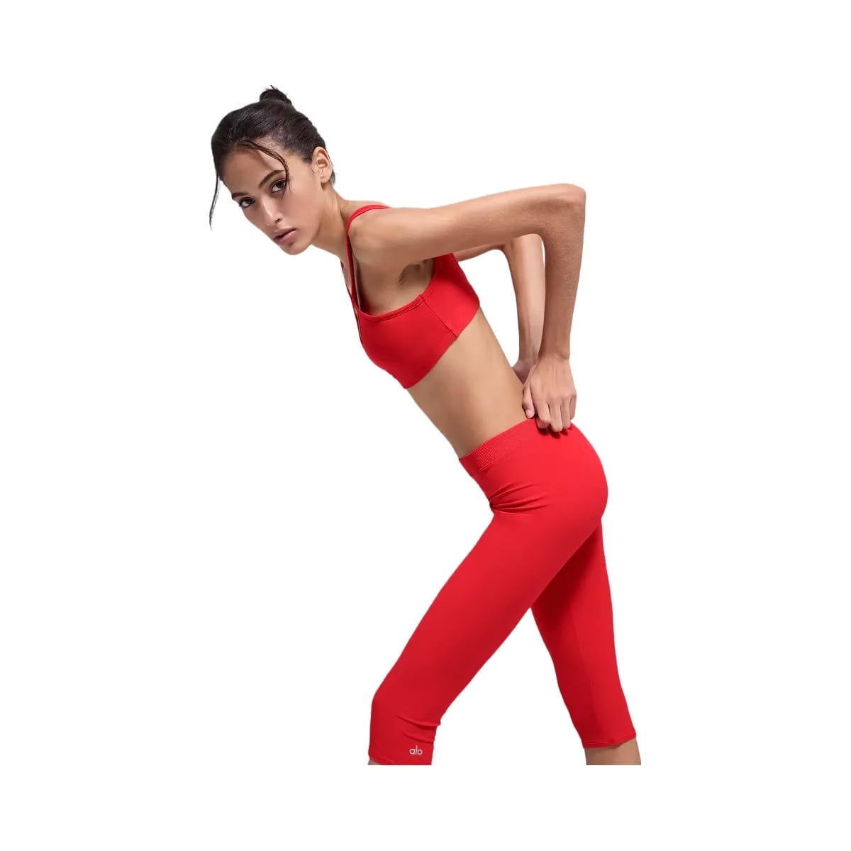 Alo Women's soft Center Stage Bra - Bright Red