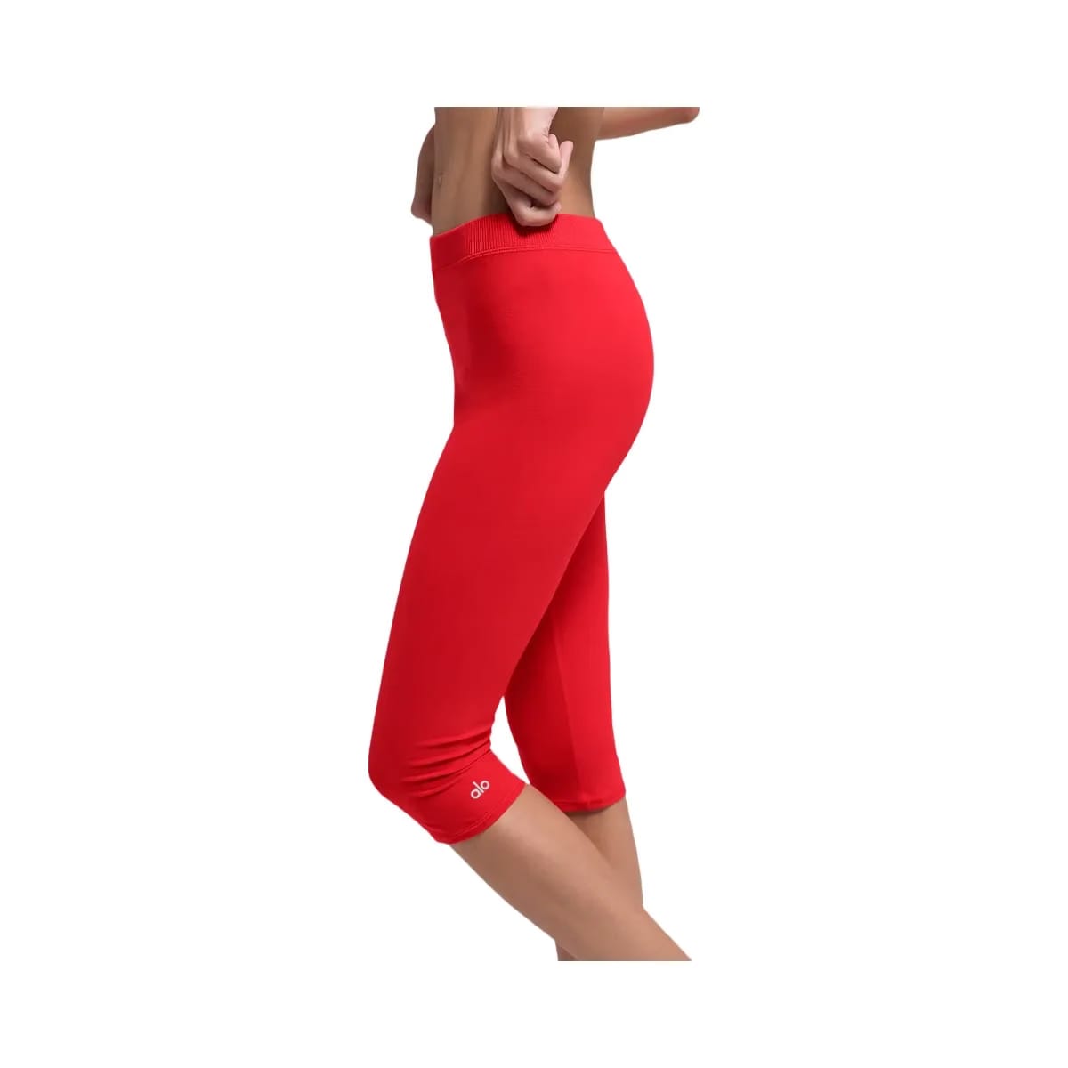 Alo Women's soft High-Waist Iconic 90's Capri - Bright Red