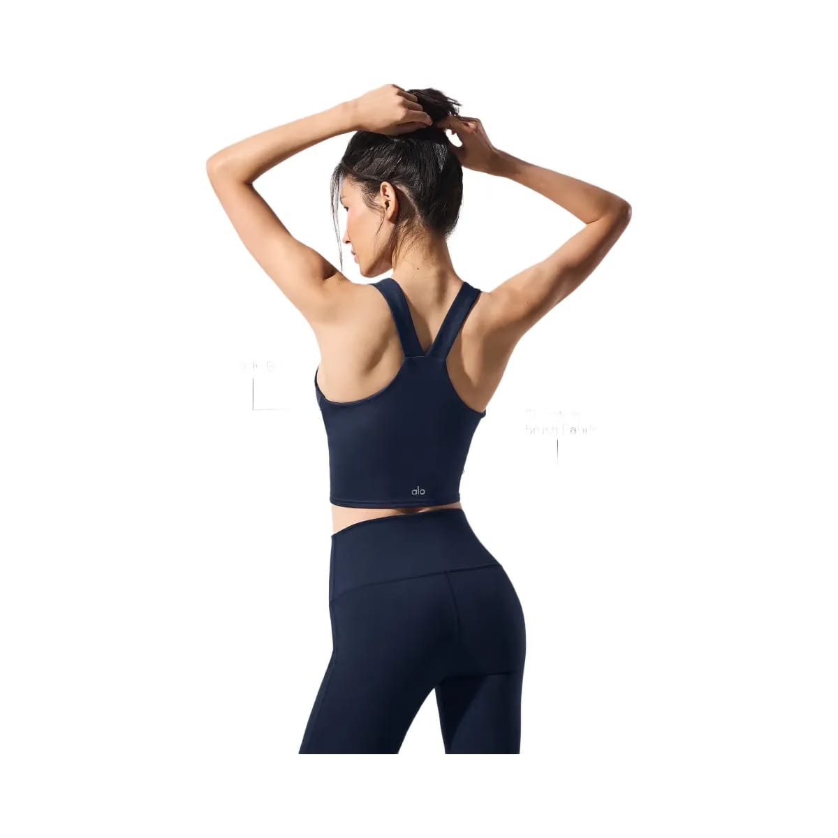 Alo Women's Airbrush Real Bra Tank - Navy