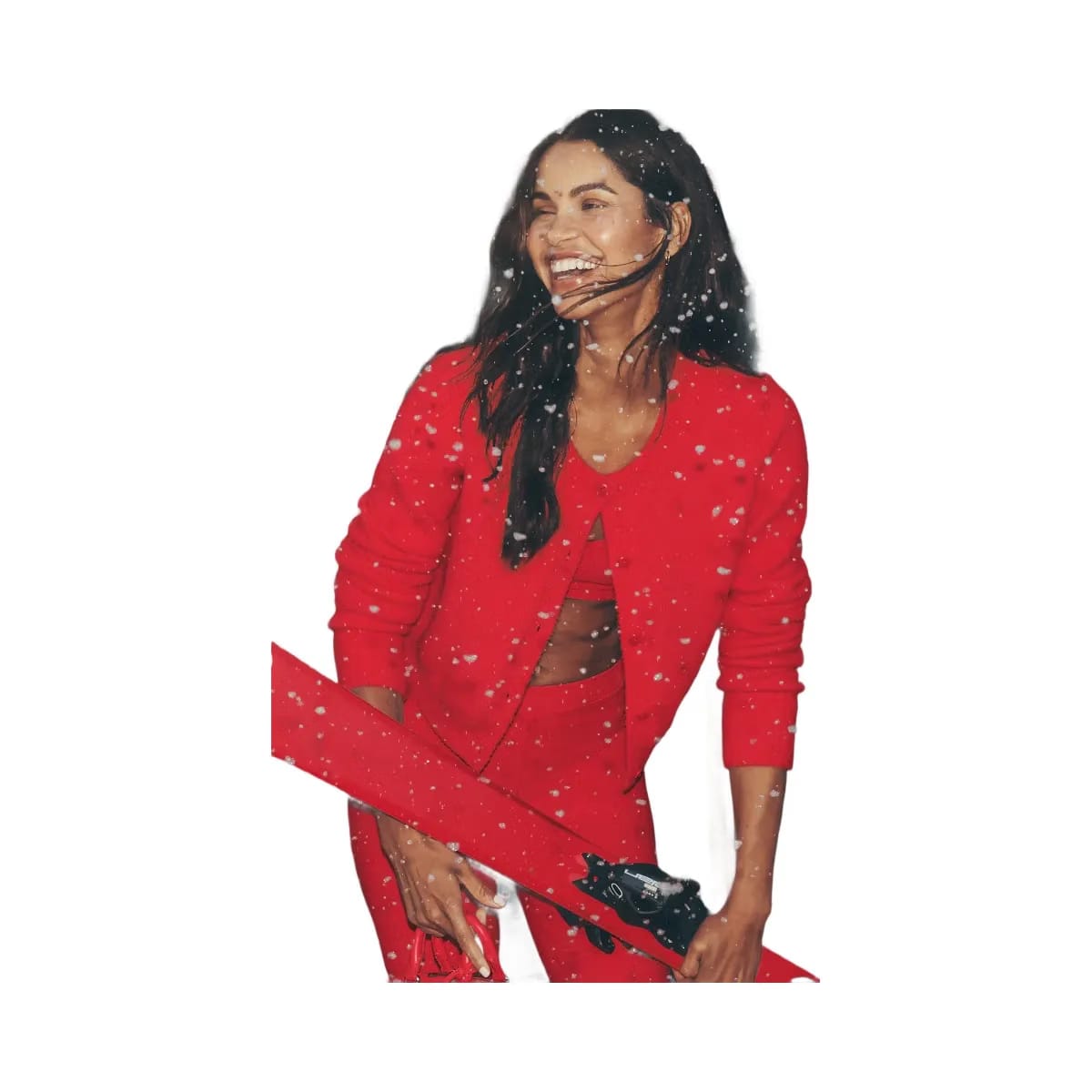 Alo Women's Snuggle Up Sweater Cropped Cardigan - Bright Red