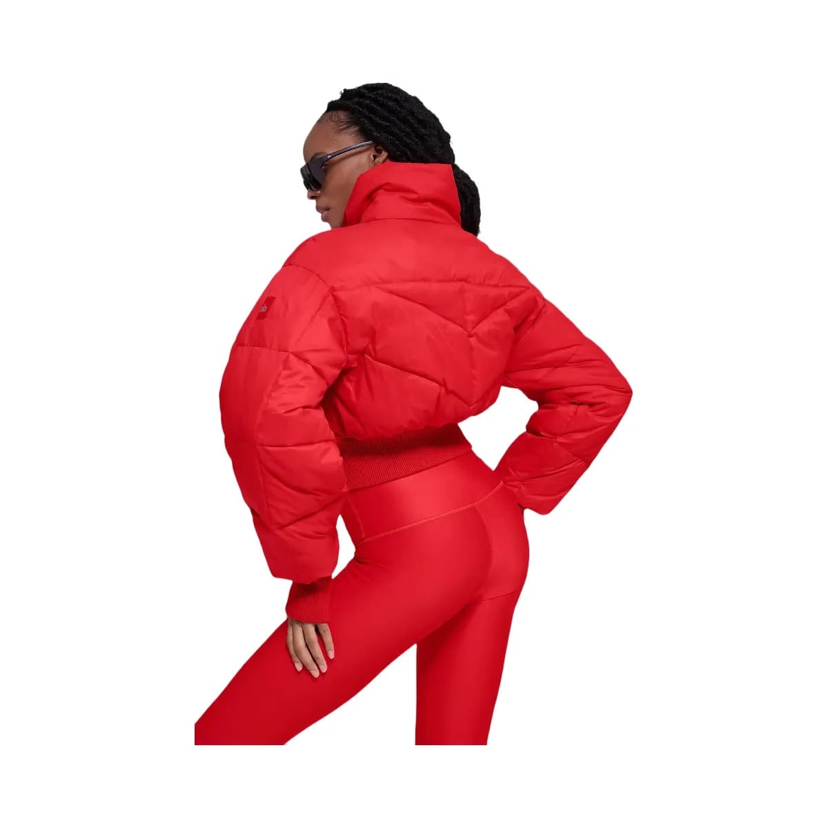 Alo Women's Cropped Atmosphere Puffer - Bright Red