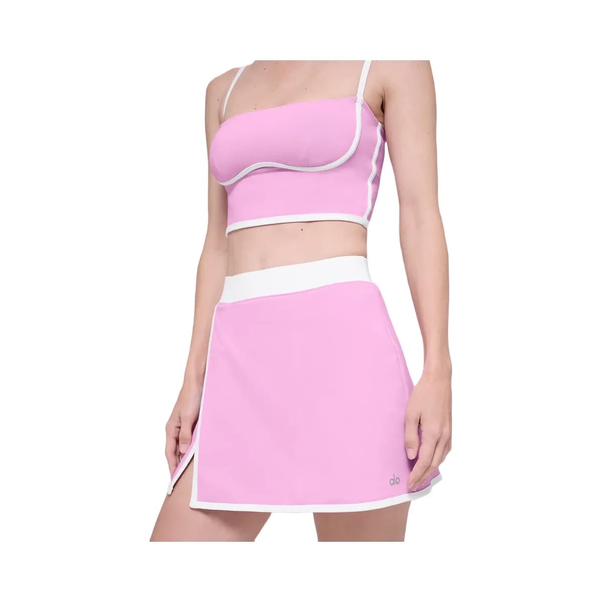 Alo Women's Airbrush Streamlined Skirt - Candy Heart Pink/White
