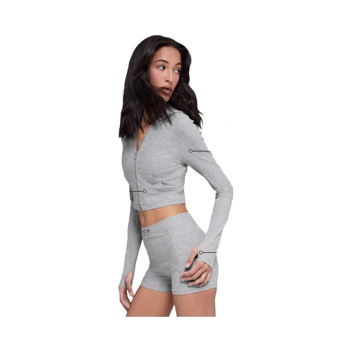 Alo Women's soft Sincere Fitted Jacket - Athletic Heather Grey