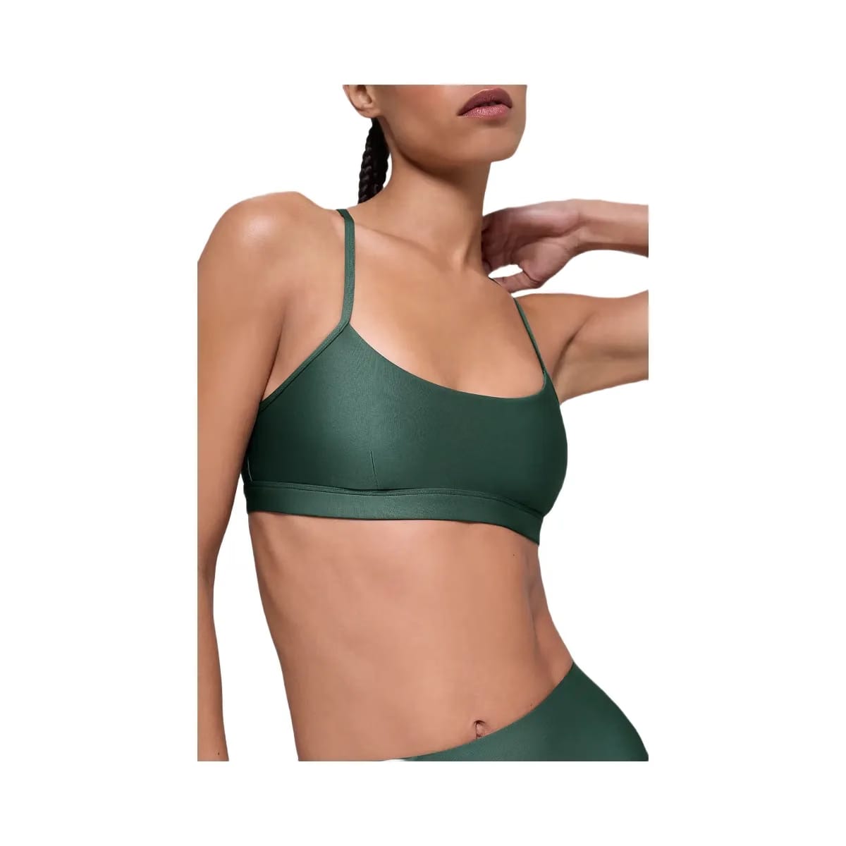 Alo Women's Airlift Intrigue Bra - Clover Green