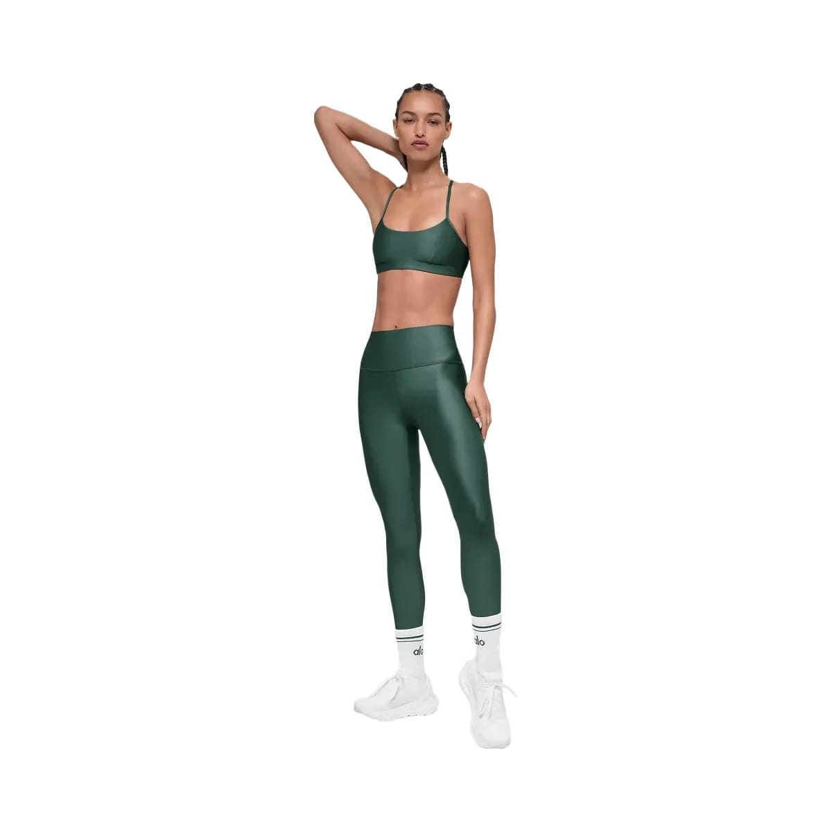 Alo Women's Airlift Intrigue Bra - Clover Green