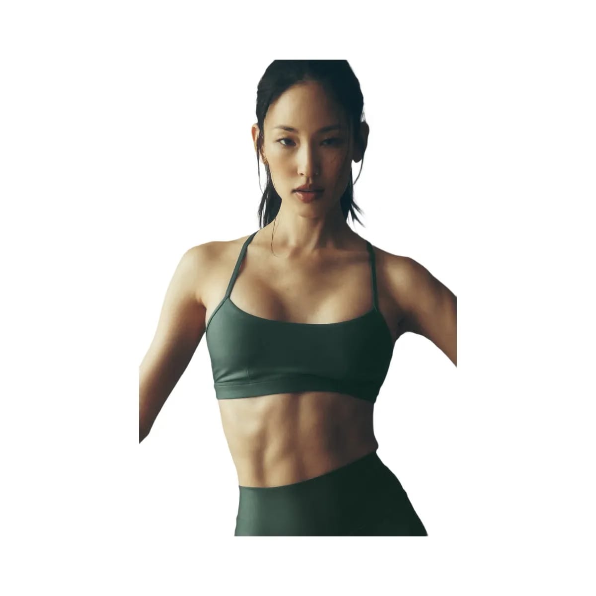 Alo Women's Airlift Intrigue Bra - Clover Green