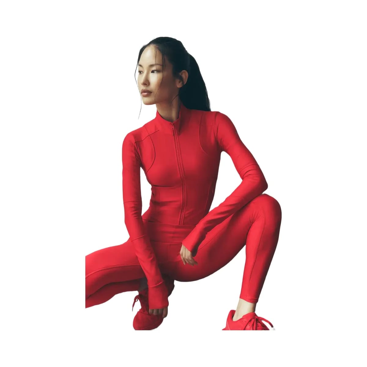 Alo Women's Airlift Ignite Zip Up Jacket - Bright Red