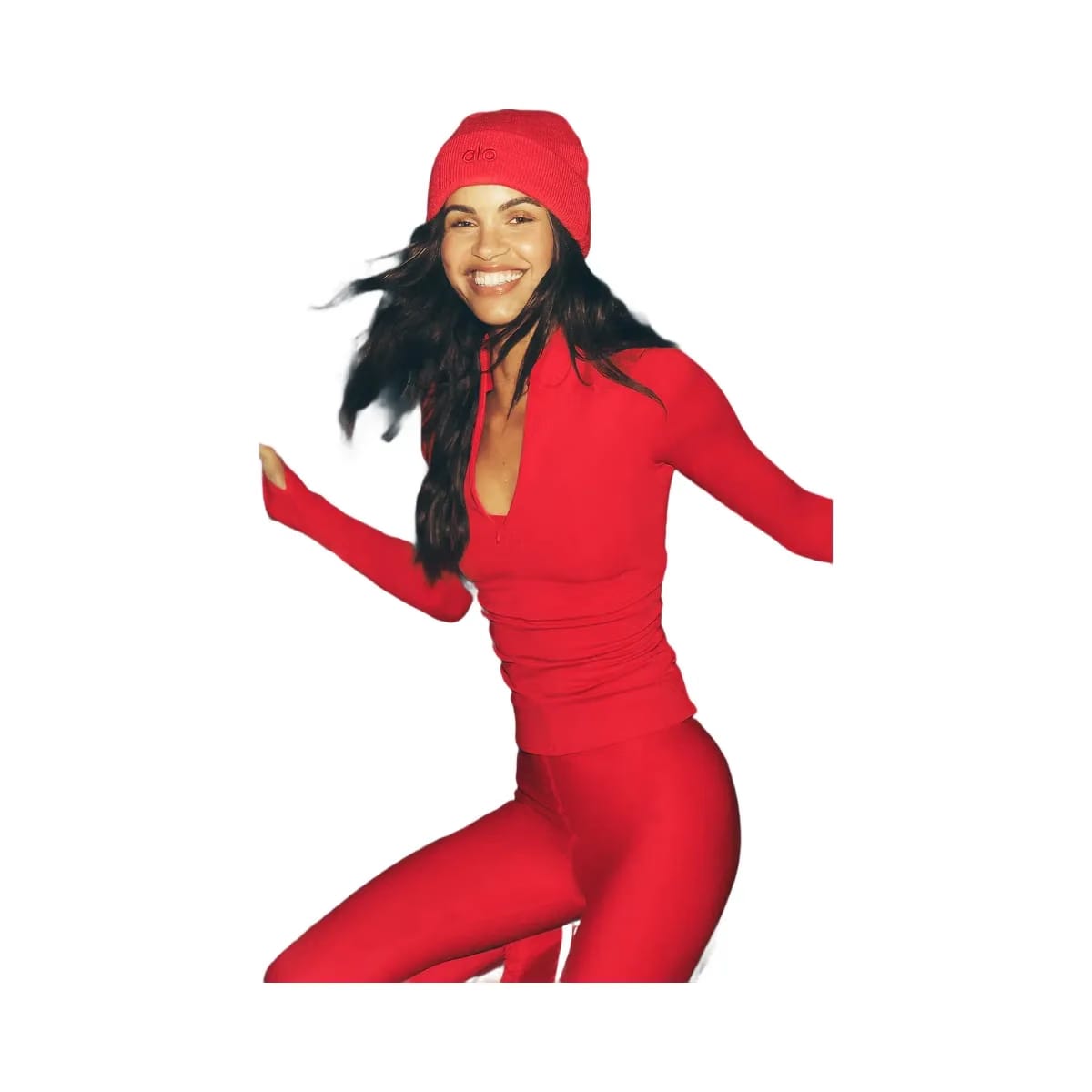 Alo Women's Airlift Winter Warm 1/4 Zip Long Sleeve - Bright Red