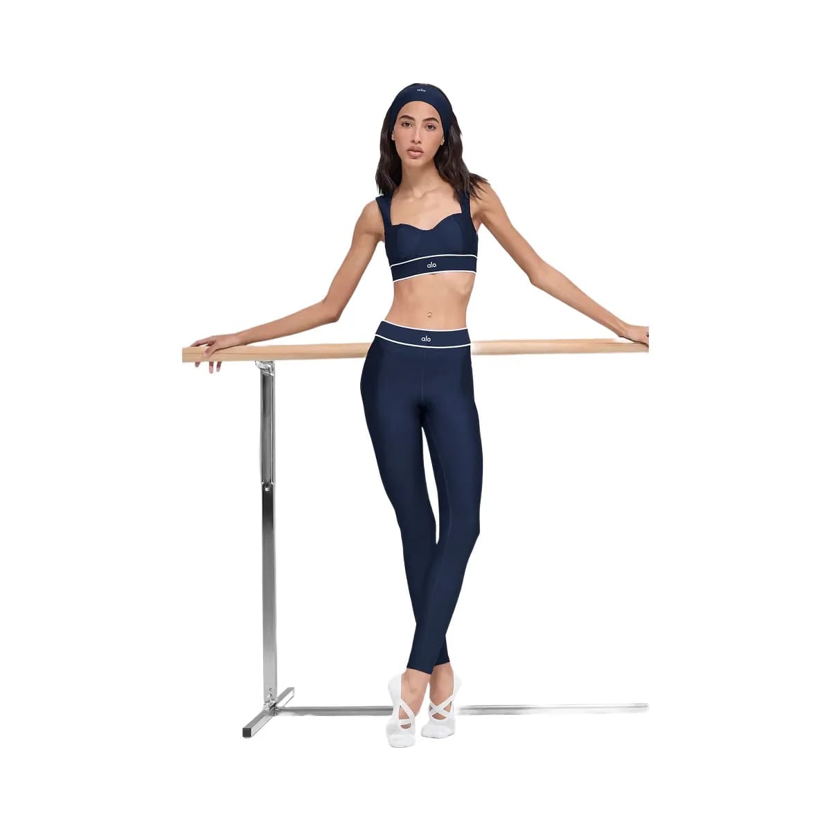 Alo Women's Airlift High-Waist Alignment Legging - Navy/White