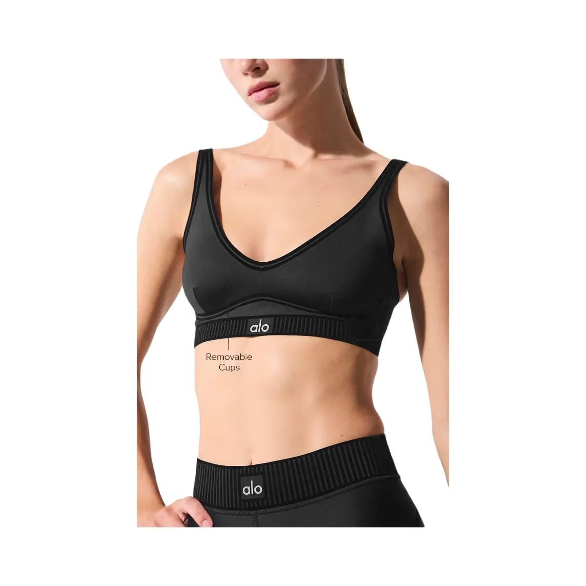 Alo Women's Airlift Line Up Bra - Black