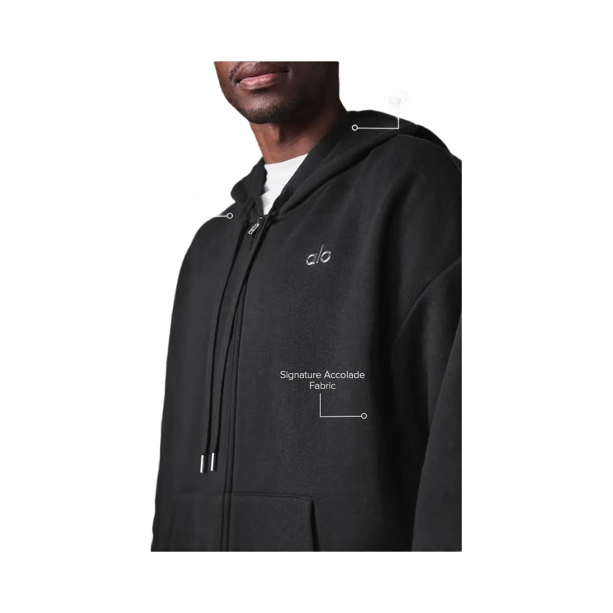 Alo Accolade Full Zip Hoodie - Black