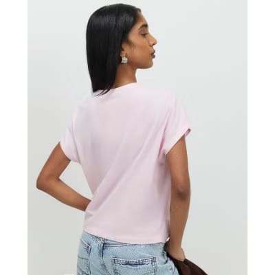 Pink Twist Front T-Shirt