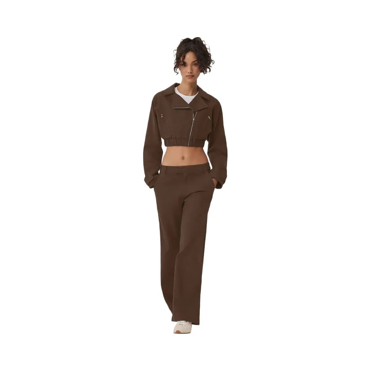 Alo Women's Cropped Cosmopolitan Jacket - Espresso