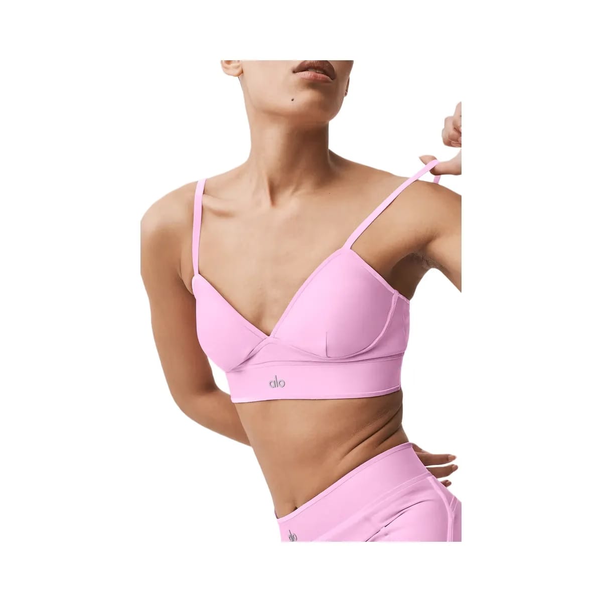Alo Women's Airlift Love Language Bra - Candy Heart Pink