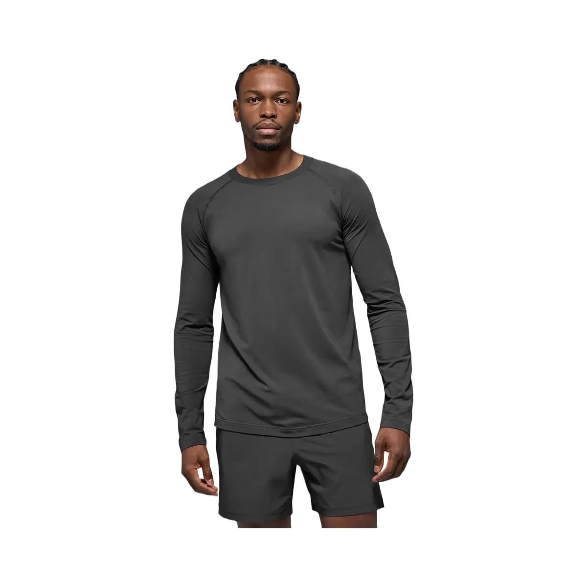 Alo Men's Vapor Crewneck Long Sleeve - Anthracite