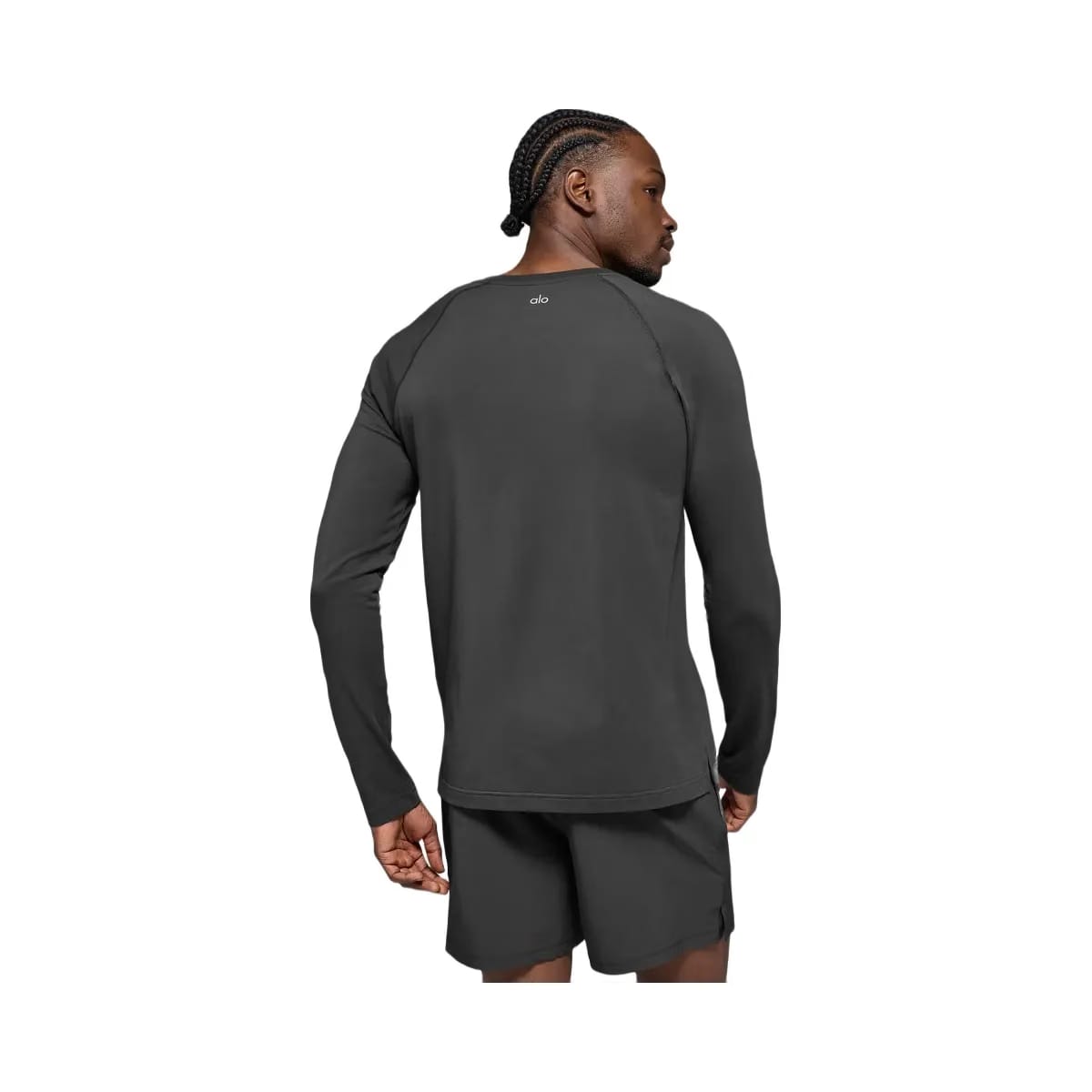 Alo Men's Vapor Crewneck Long Sleeve - Anthracite
