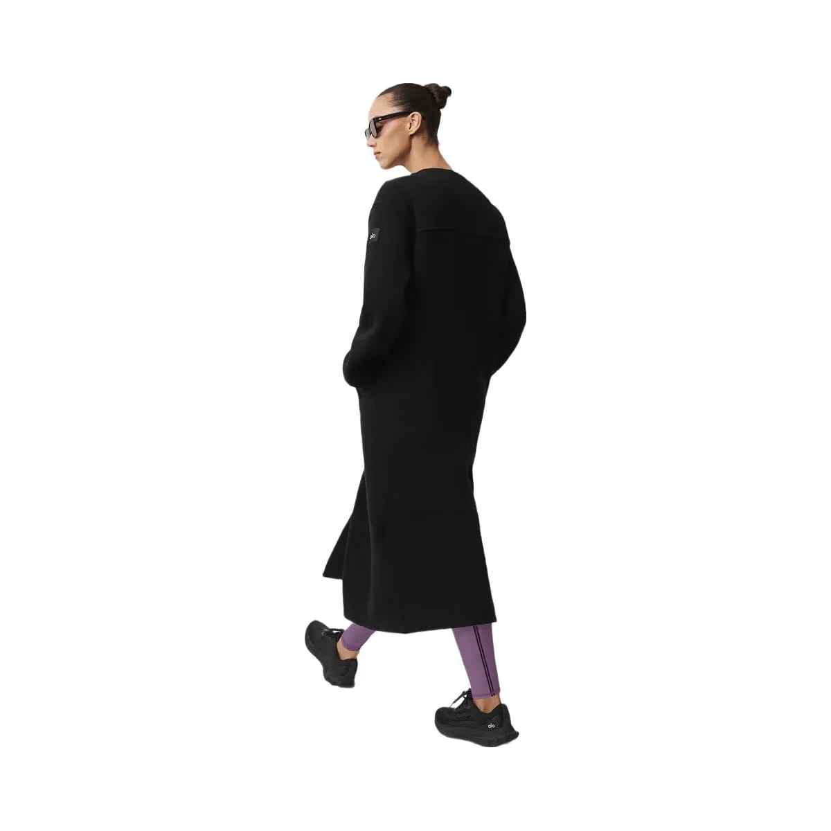 Alo Women's Double Face Wool City Girl Long Coat - Black