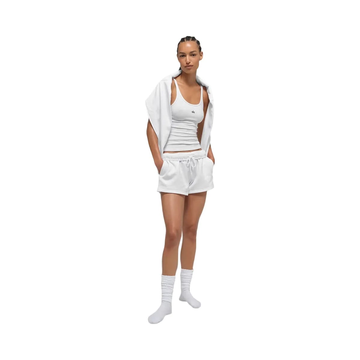 Alo Women's Ribbed Prosper Tank - White