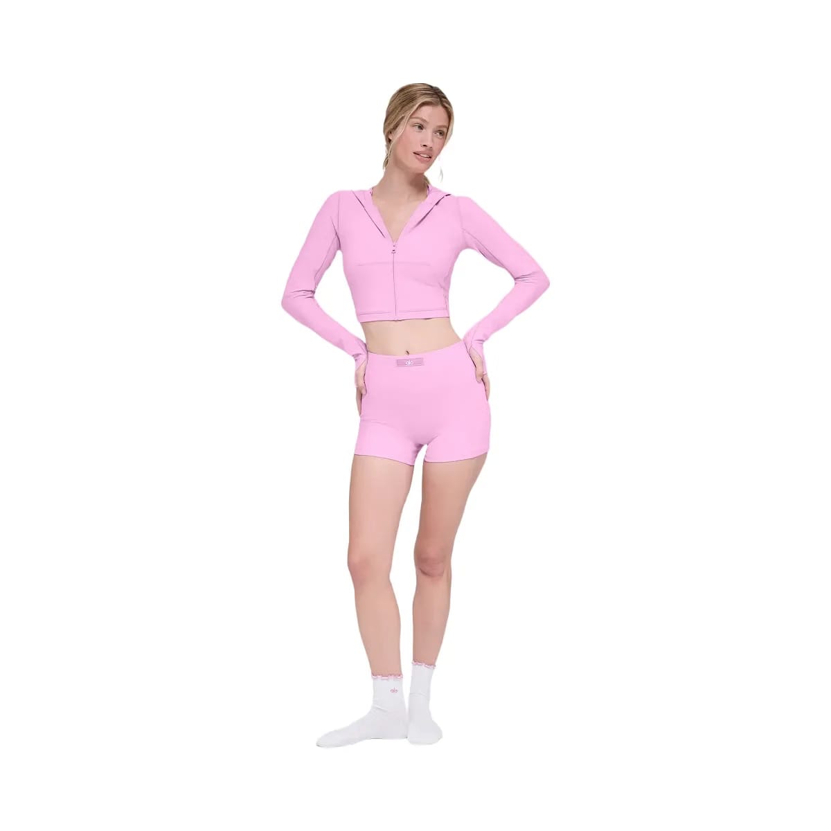 Alo Women's soft Sincere Fitted Jacket - Candy Heart Pink