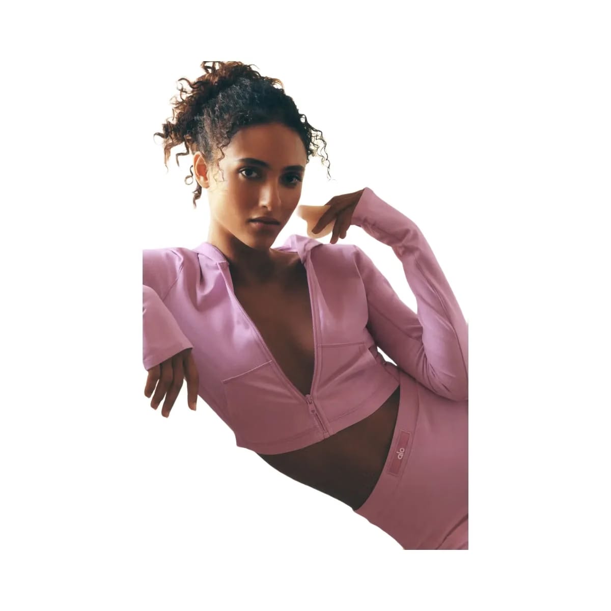 Alo Women's soft Sincere Fitted Jacket - Candy Heart Pink