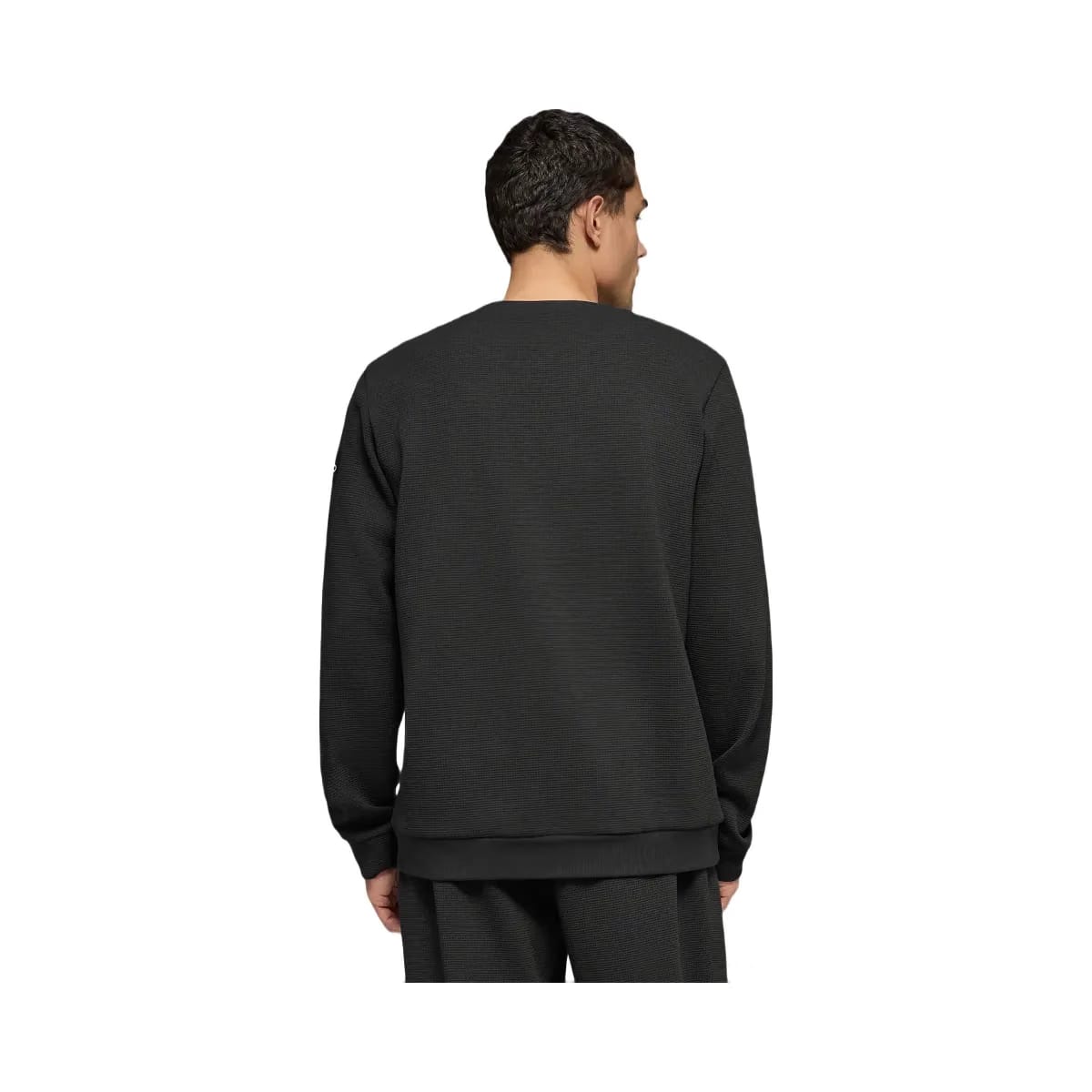 Alo Men's Waffle Lounge Long Sleeve Crew - Black