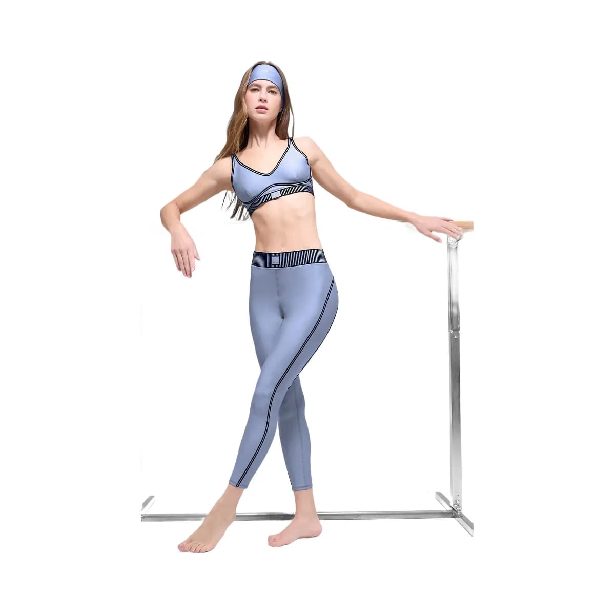 Alo Women's Airlift Line Up Bra - Winter Frost