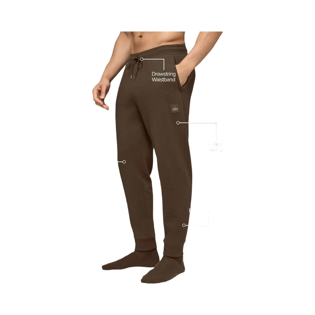 Alo Men's Waffle Lounge Jogger - Espresso
