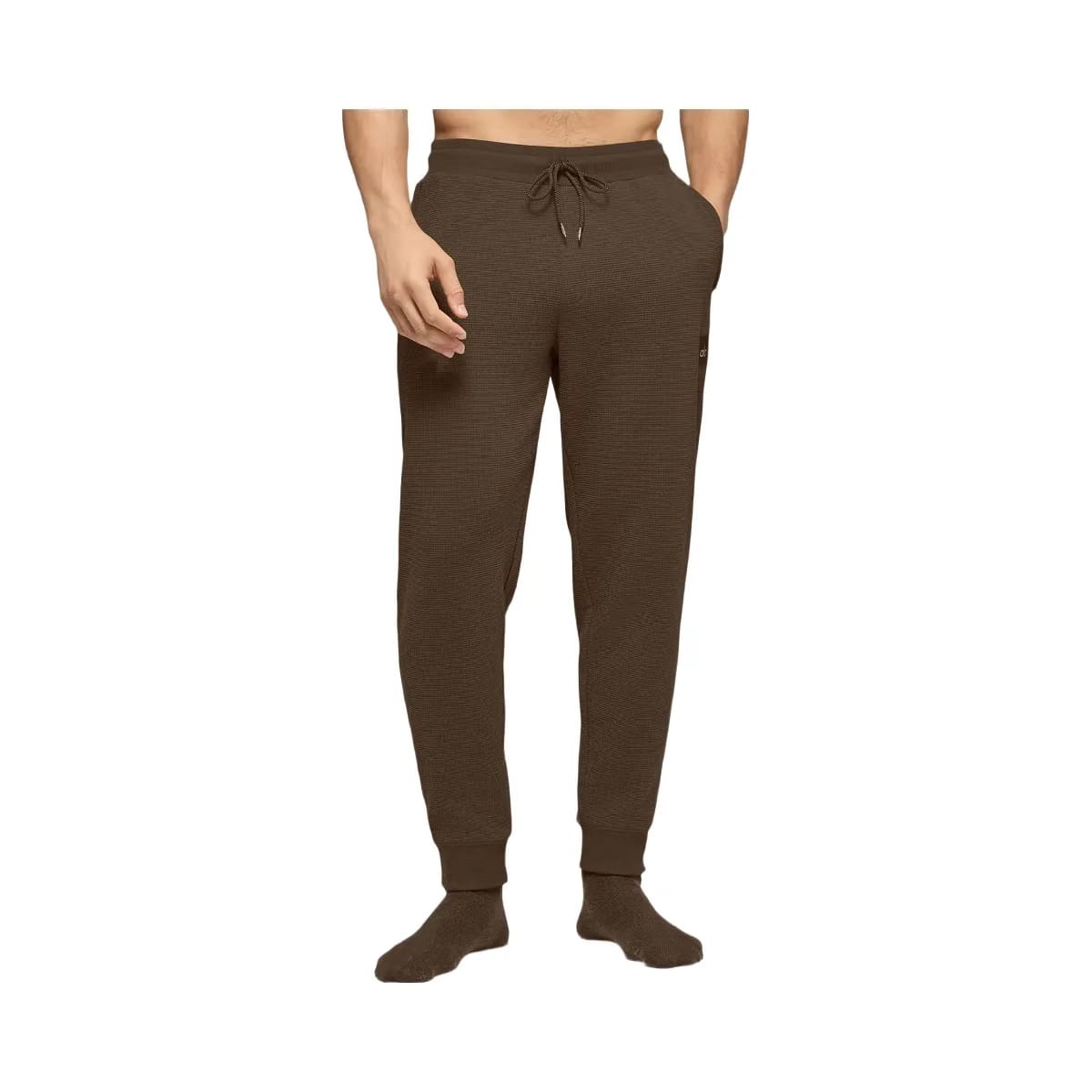 Alo Men's Waffle Lounge Jogger - Espresso