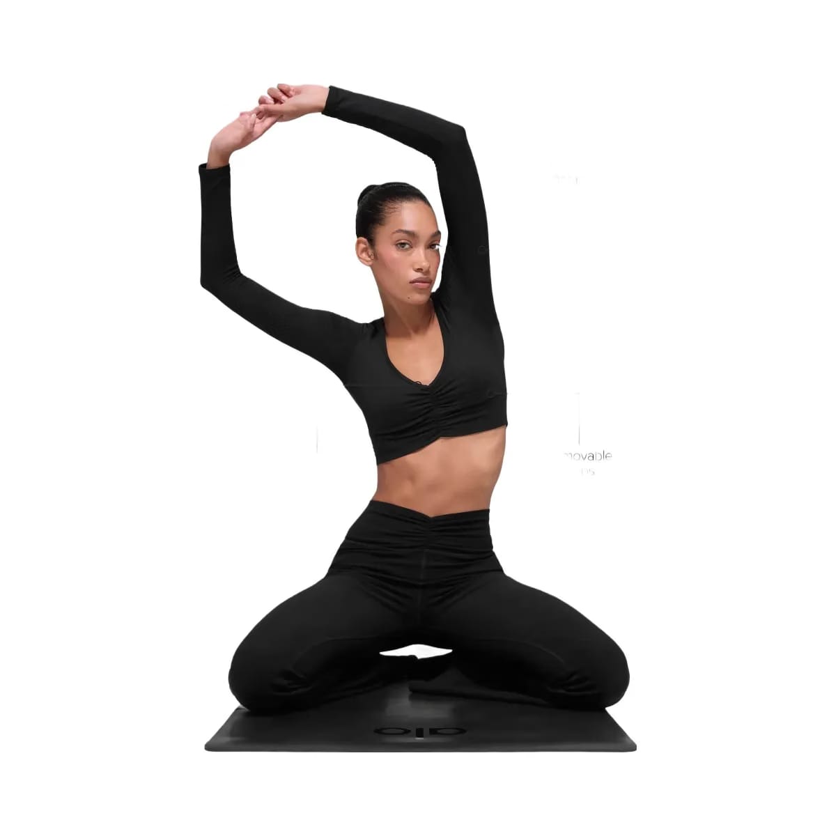 Alo Women's soft Intuition Long Sleeve Bra - Black