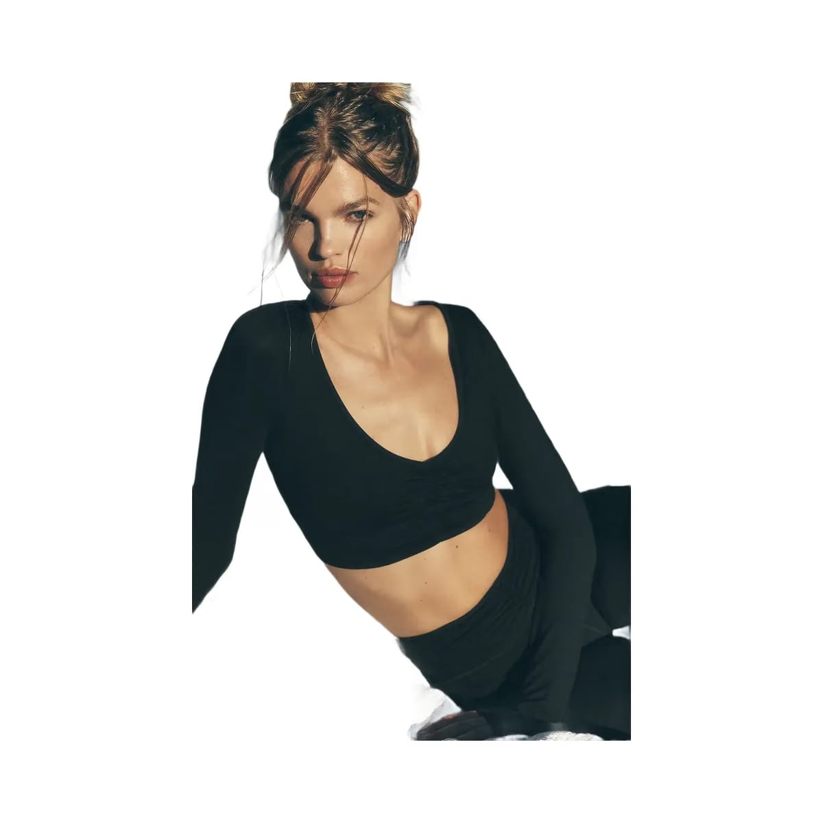 Alo Women's soft Intuition Long Sleeve Bra - Black
