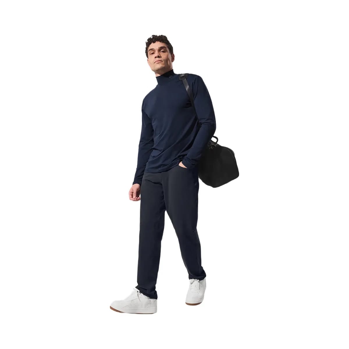 Alo Men's Conquer Reform Mock Neck Long Sleeve - Navy
