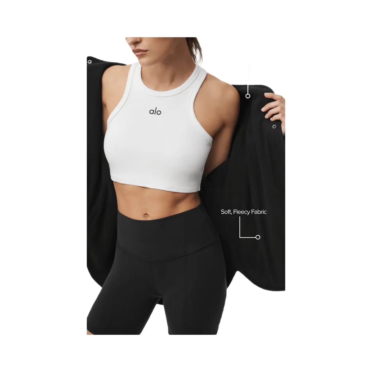 Alo Women's Polar Fleece Take Note Jacket - Black
