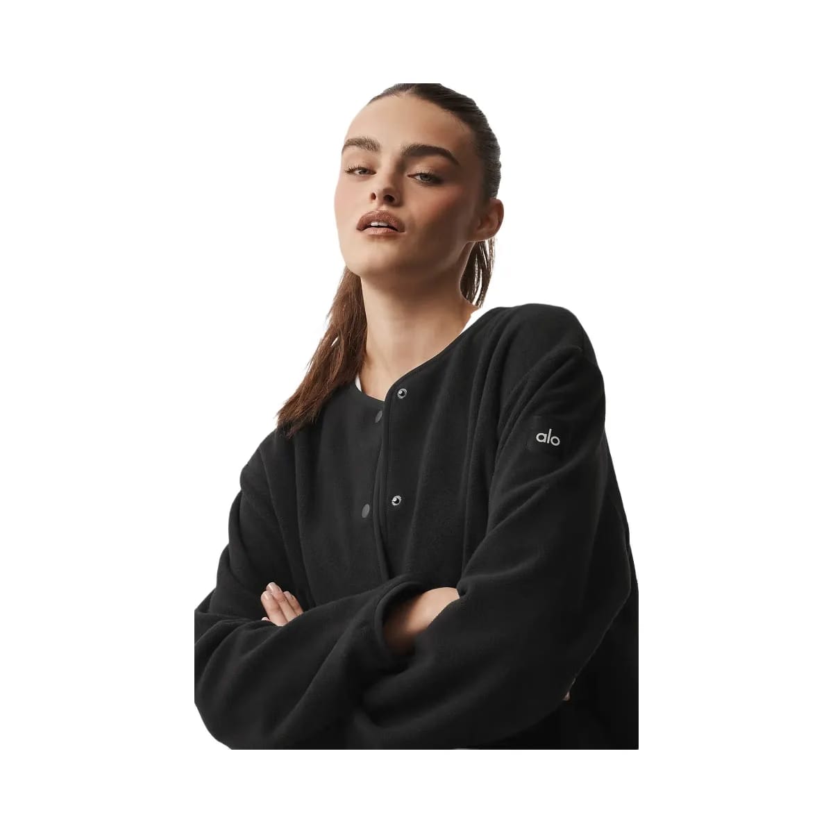 Alo Women's Polar Fleece Take Note Jacket - Black
